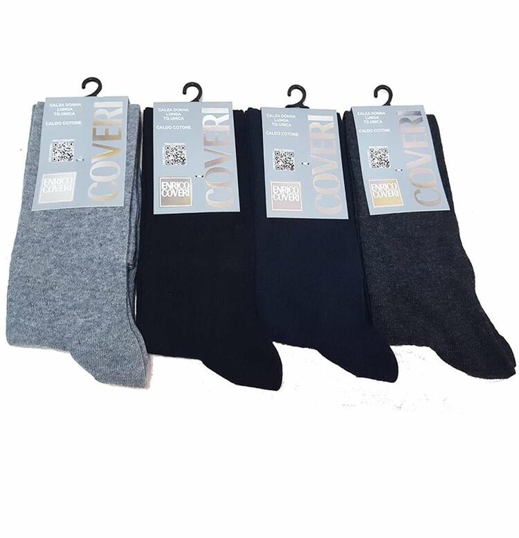 Calzettone lungo donna smollato caldo cotone Coveri Claudia COVERI