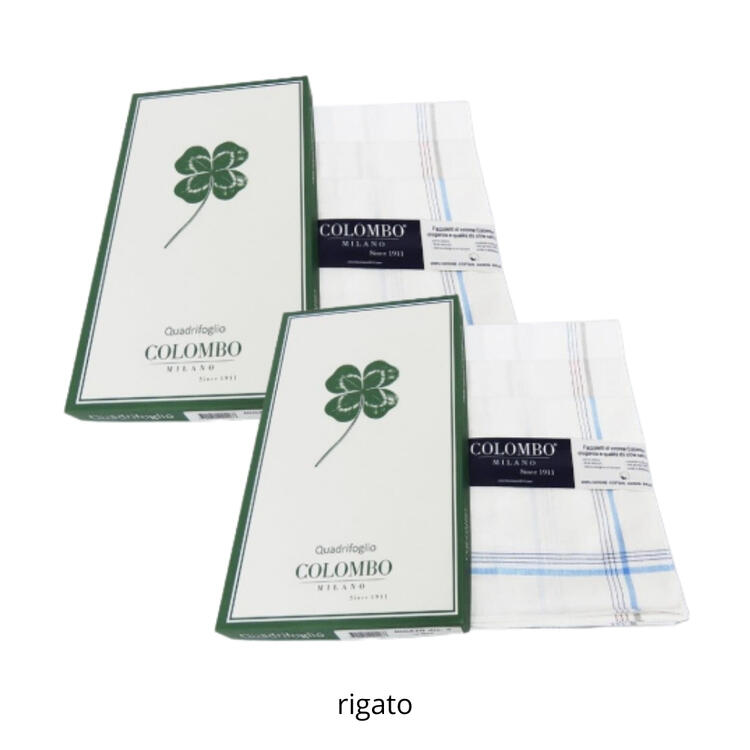 Fazzoletto in cotone uomo Colombo Quadrifoglio Colombo