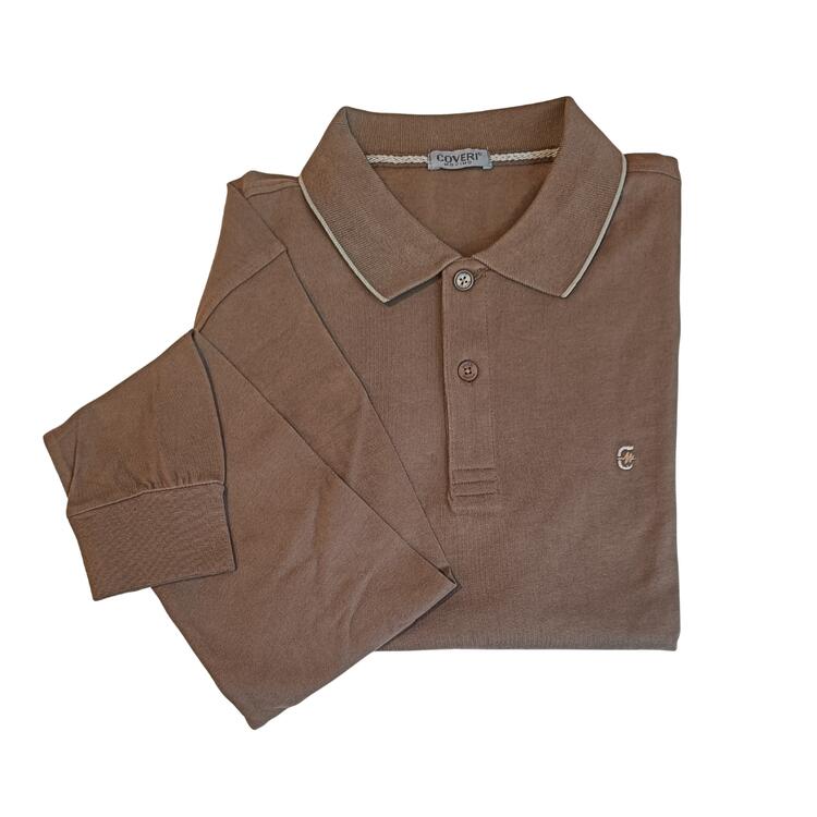 POLO UOMO MANICHE LUNGHE COTONE COVERI PL3107 Coveri Moving