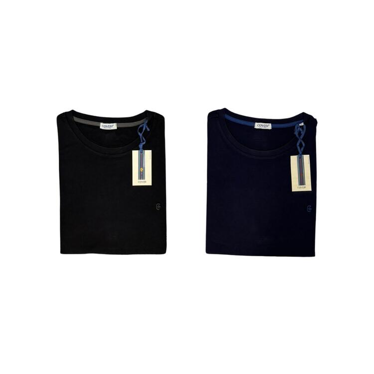 T-SHIRT UOMO MANICA LUNGA COTONE OVER OTJ1666 COVERI 3XL-6XL Coveri Moving