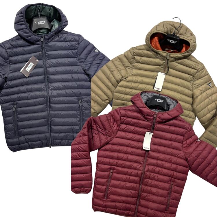 PIUMINO UOMO 100GR CON CAPPUCCIO CRANBERRY CB24003 Cranberry