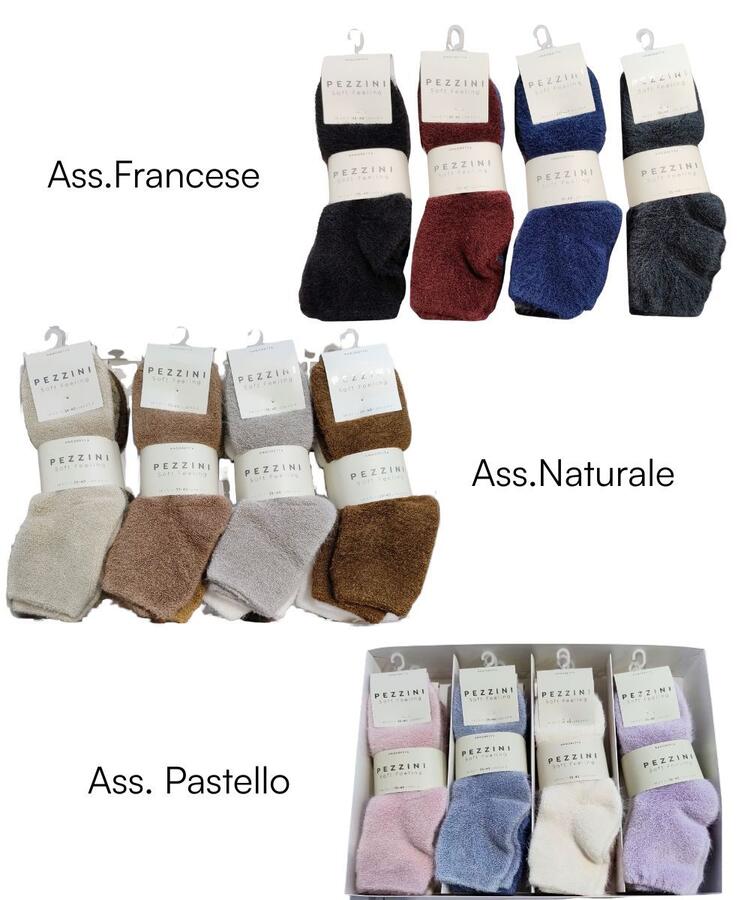 Calzino donna morbidoso effetto angora Pezzini DCZ-605 TRI-PACK Pezzini