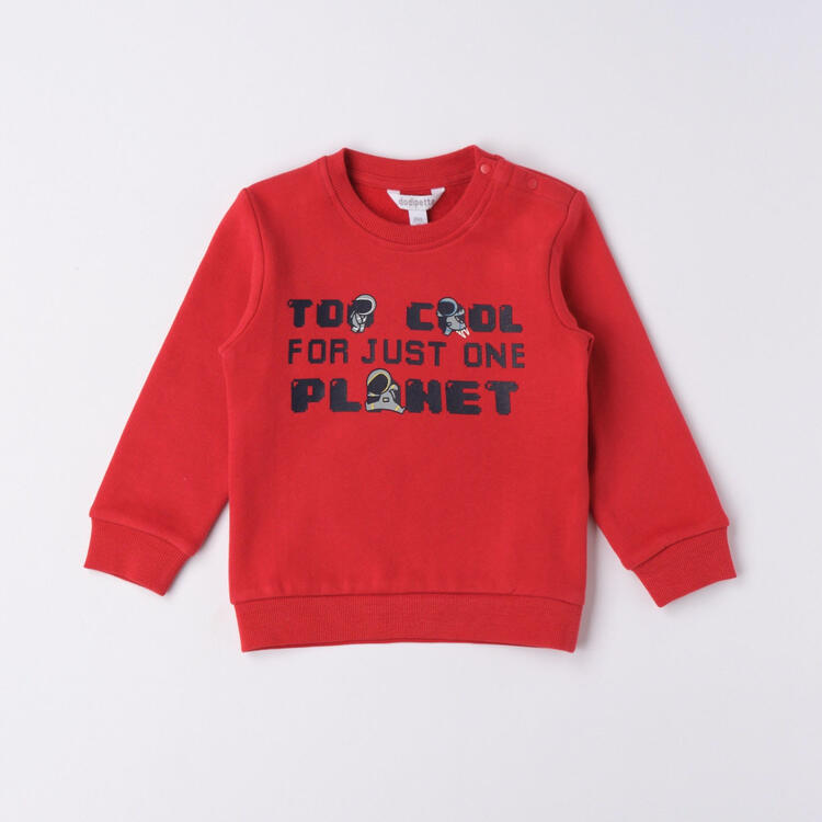 CHILDREN S CREWNECK SWEATSHIRT WITH DOUBLE BREASTED PRINT 57121