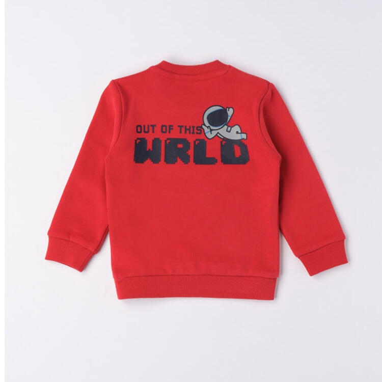 CHILDREN S CREWNECK SWEATSHIRT WITH DOUBLE BREASTED PRINT 57121