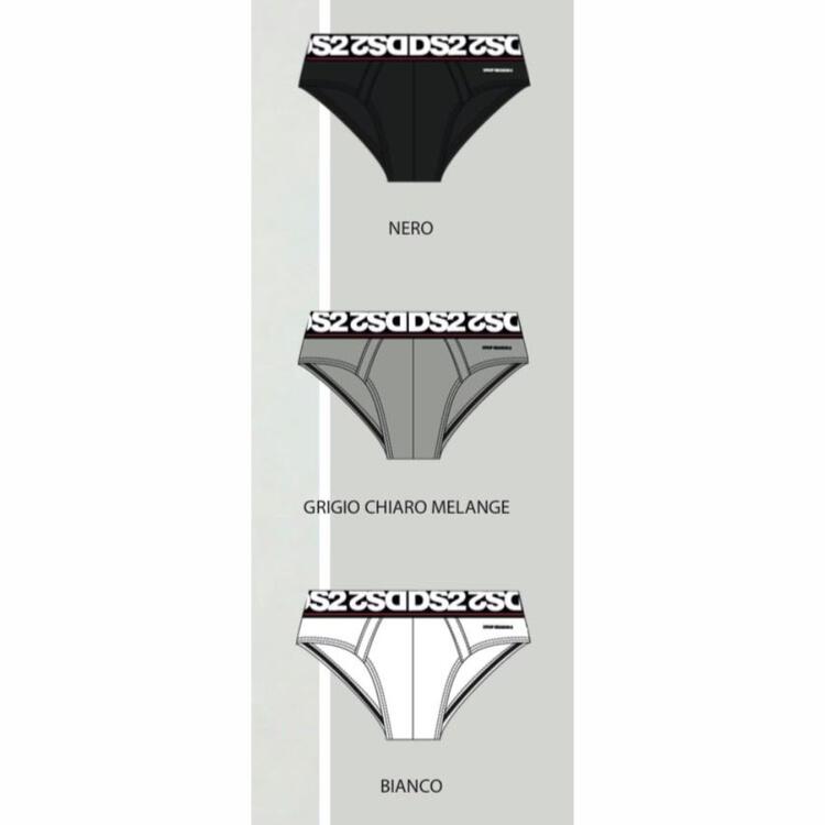 Slip uomo in cotone elasticizzato DS2 DSU0108 (3 PAIA) DS2