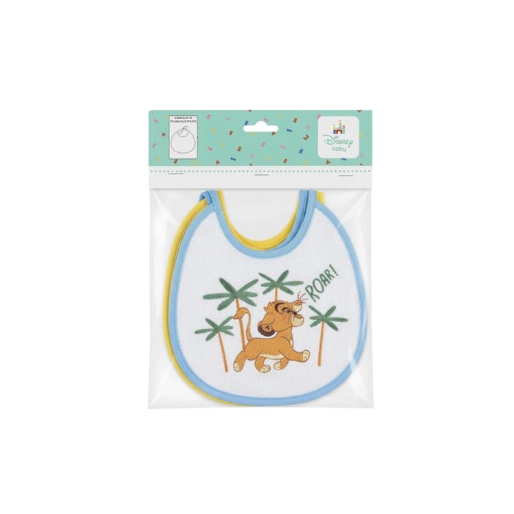 Bavaglino neonato in spugna plastificata 18x18 Disney Simba WD9670 Disney