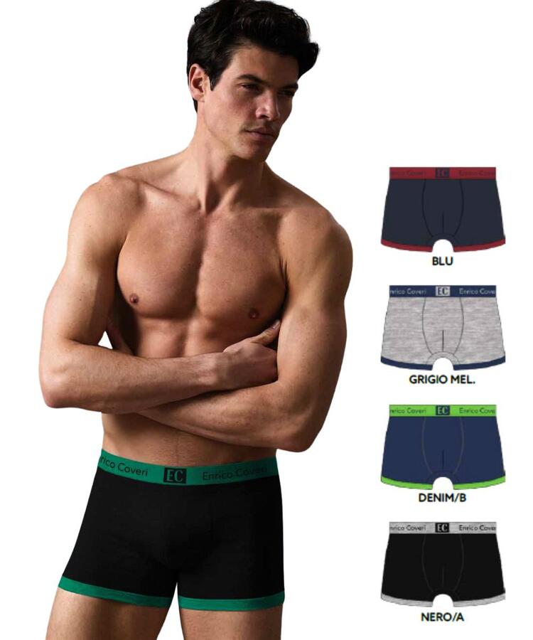 Boxer uomo in cotone elasticizzato Enrico Coveri EB1302 COVERI
