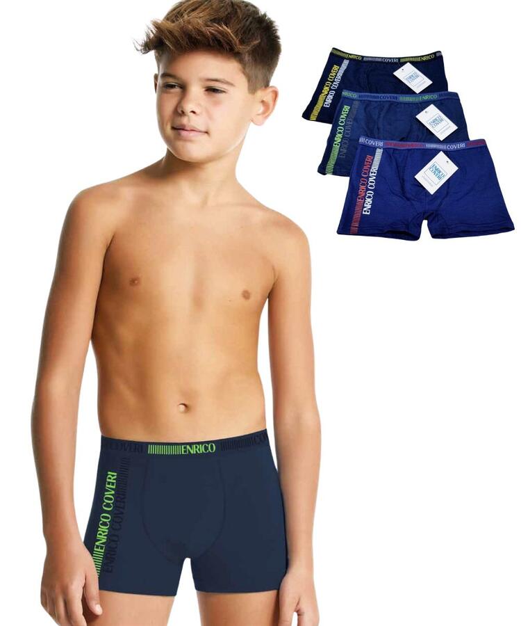 Boxer ragazzo in cotone elasticizzato Enrico Coveri EB4181 COVERI