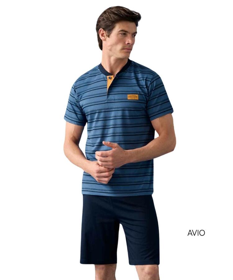 Pigiama uomo corto in jersey di cotone Enrico Coveri EP1236 COVERI