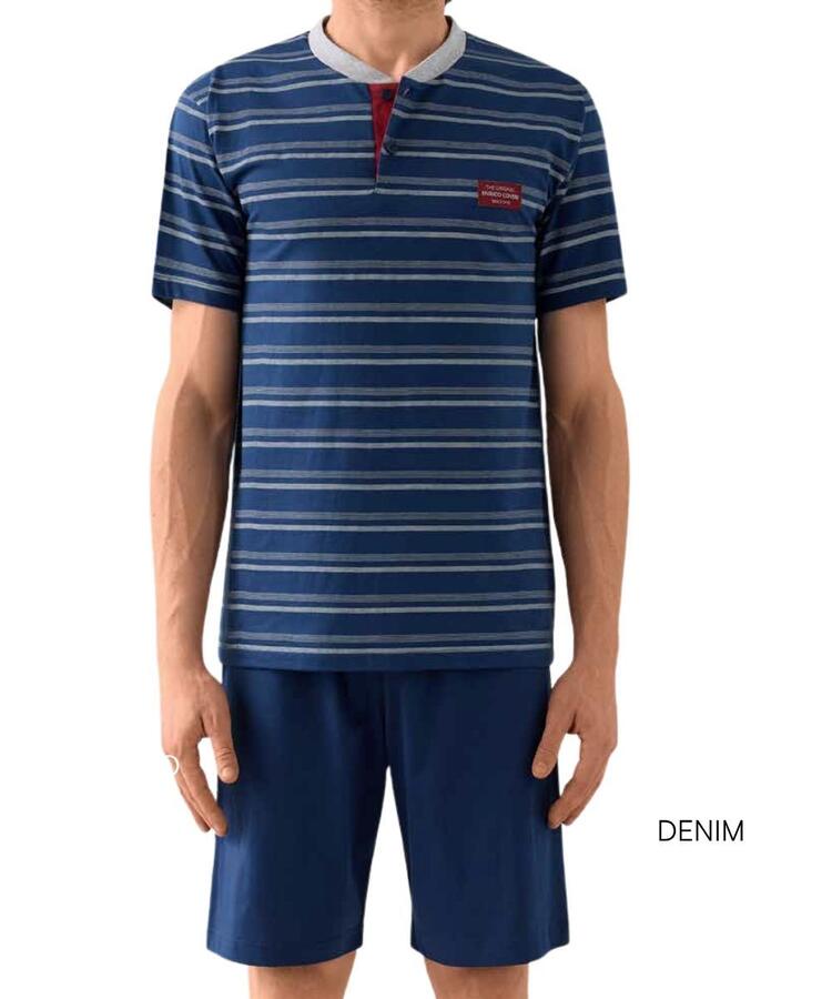 Pigiama uomo corto in jersey di cotone Enrico Coveri EP1236 COVERI