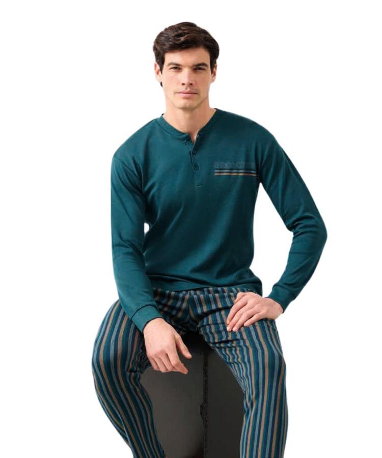 Pigiama uomo in jersey di cotone caldo Enrico Coveri EP2194 COVERI