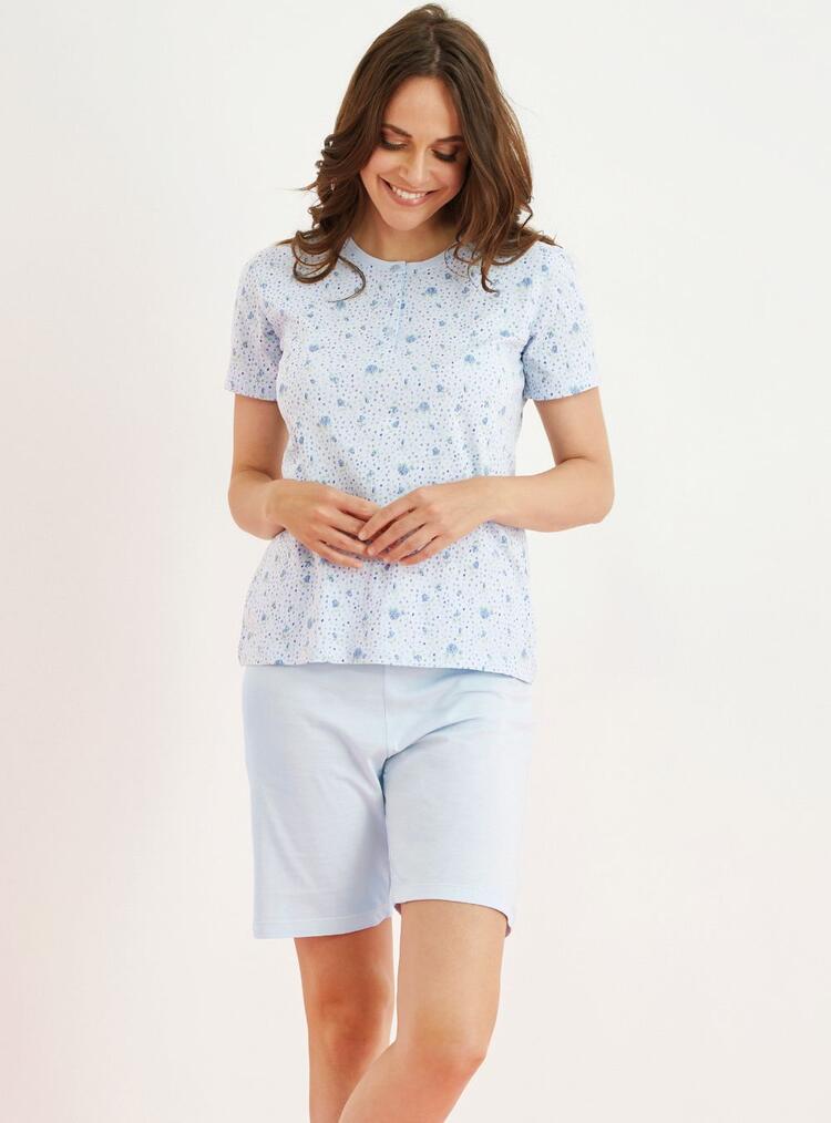 Pigiama donna corto in jersey di cotone Enrico Coveri EP5202 COVERI