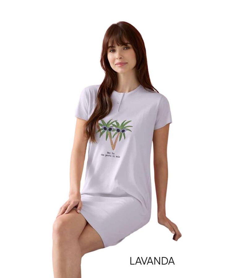 Maxi maglia donna a manica corta in jersey di cotone E. Coveri EP5326 COVERI