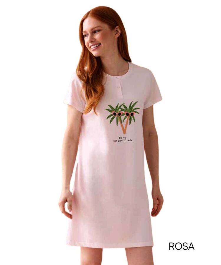 Maxi maglia donna a manica corta in jersey di cotone E. Coveri EP5326 COVERI