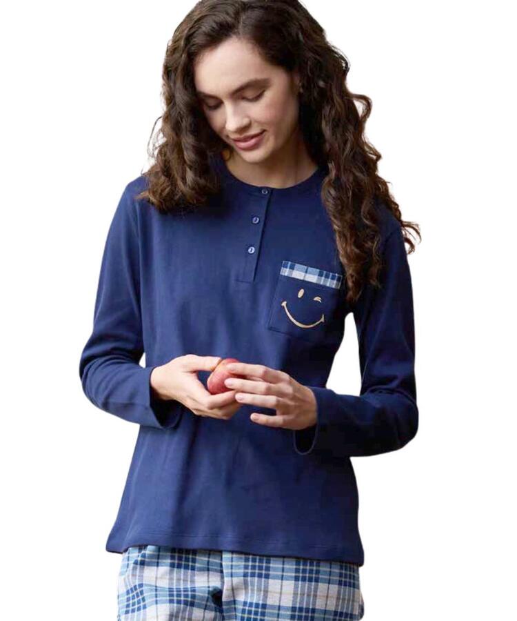 Pigiama donna in jersey di cotone caldo Enrico Coveri EP6245 COVERI