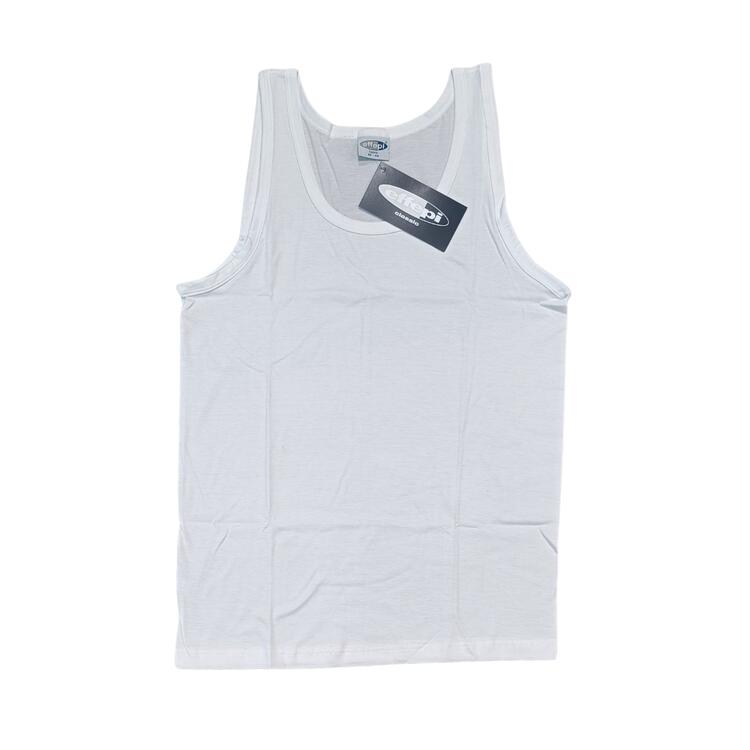 Men's vest with wide shoulder in cotton Effepi 871 WHITE Effepi