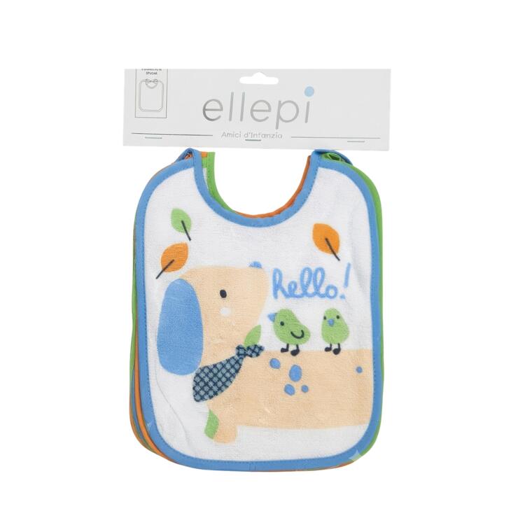 Bavaglino neonato in spugna 19x23 Ellepi AD9565 Ellepi
