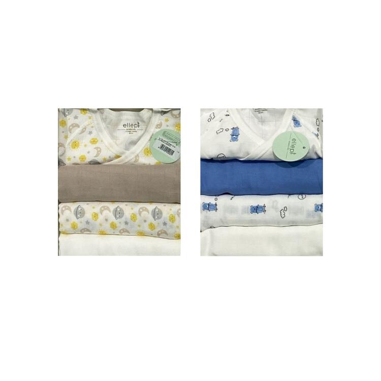GIFT SET NEWBORN BODYSUIT+TRIS OF BAMBOO TOWELS ELLEPI CR1011 Ellepi
