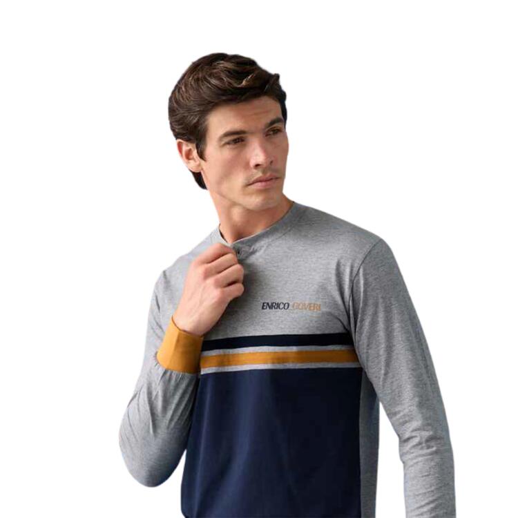 PIGIAMA UOMO SERAFINO IN JERSEY DI COTONE ENRICO COVERI EP1223 COVERI