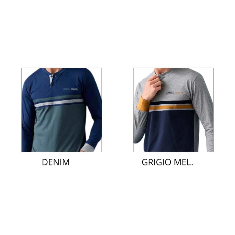 PIGIAMA UOMO SERAFINO IN JERSEY DI COTONE ENRICO COVERI EP1223 COVERI