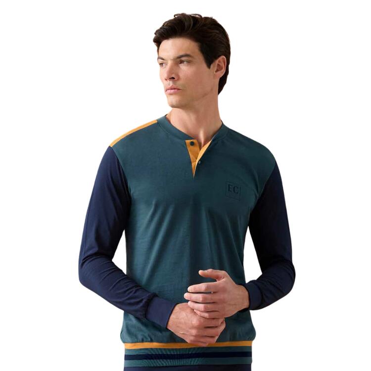 PIGIAMA UOMO SERAFINO IN JERSEY DI COTONE ENRICO COVERI EP1224 COVERI