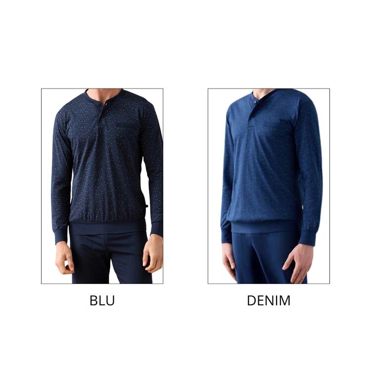 PIGIAMA UOMO SERAFINO IN JERSEY DI COTONE ENRICO COVERI EP1258 COVERI