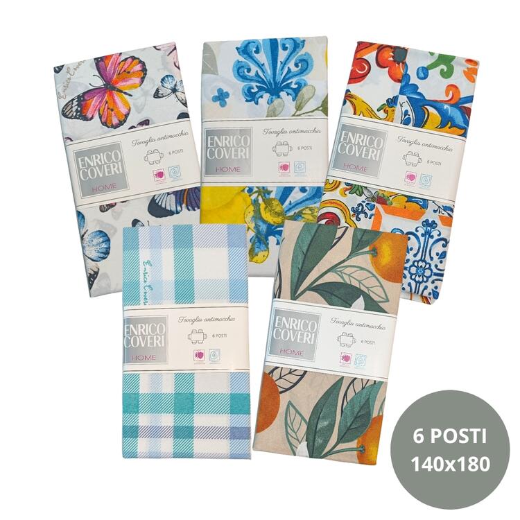 TOVAGLIA ANTIMACCHIA FANTASIA 6 POSTI ENRICO COVERI 140X180 Enrico Coveri