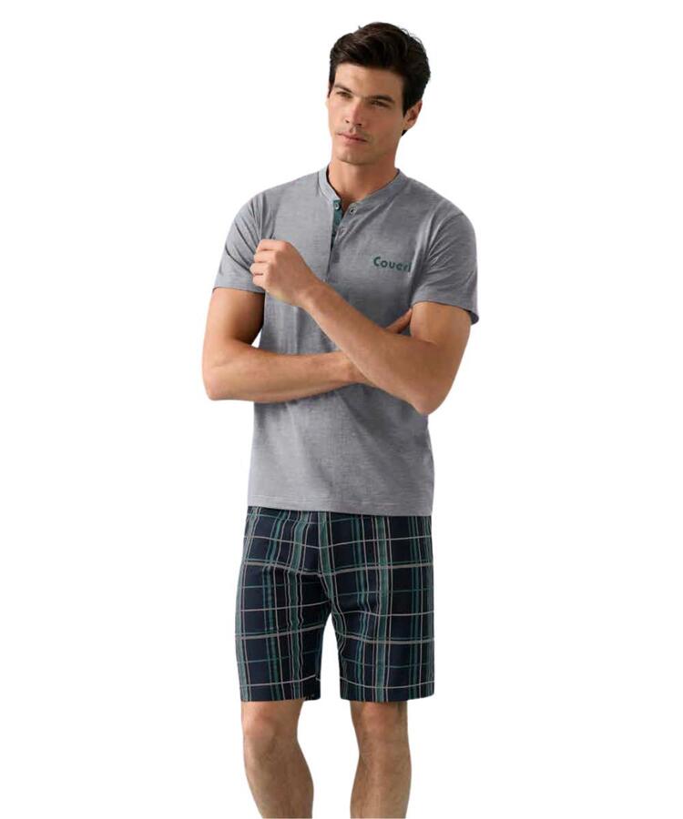 Pigiama uomo corto in jersey di cotone Enrico Coveri EP1228 COVERI