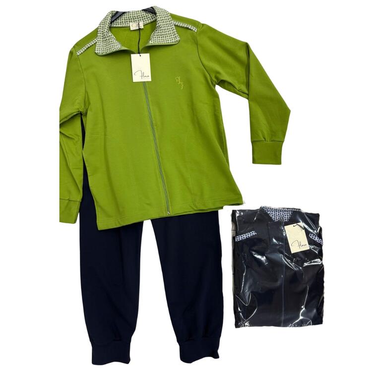 TUTA DONNA FELPATA FULL ZIP FLORA FF2529 FLORA