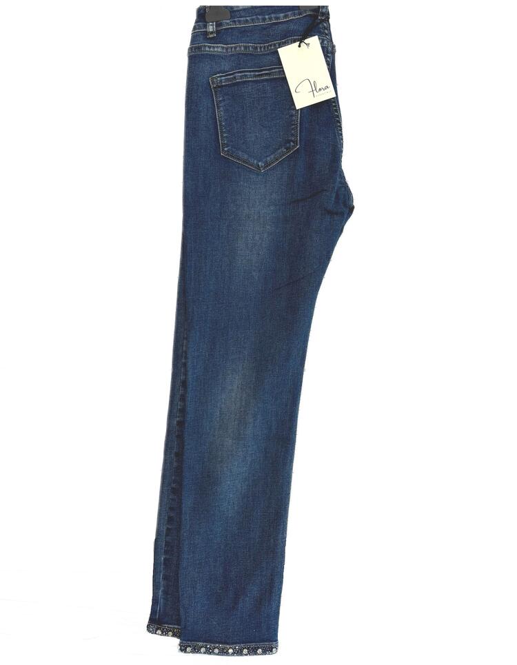 FLORA FL2001 WOMEN'S JEANS WITH BEADS FLORA