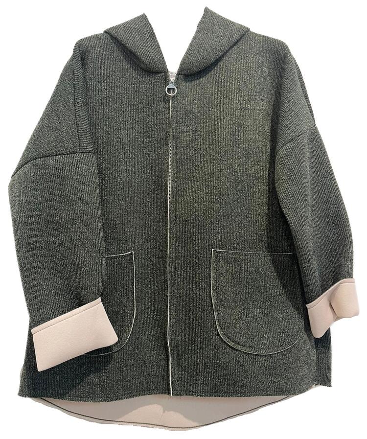 GIACCA DONNA FULL ZIP CON CAPPUCCIO FLORA FL2011 FLORA