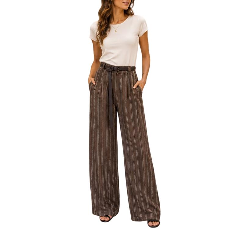 PANTALONE DONNA GESSATO FLORA FL6002 FLORA