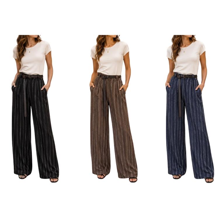 PANTALONE DONNA GESSATO FLORA FL6002 FLORA