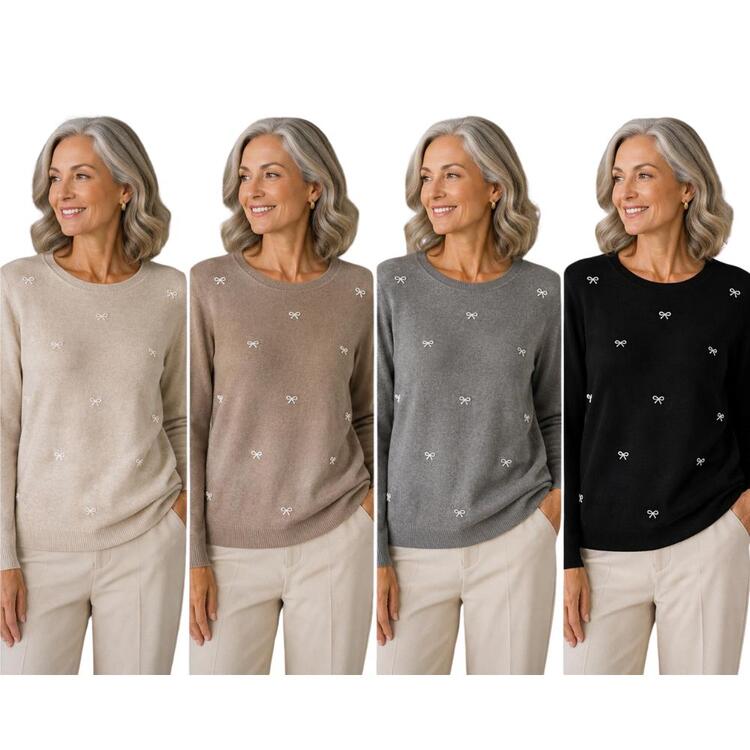 Maglioncino girocollo donna fiocchi Flora 79674 FLORA