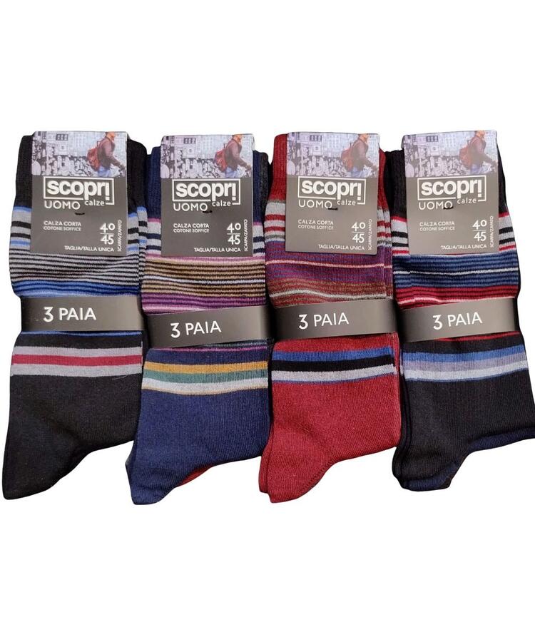 Calzino corto uomo in cotone caldo Scopri Prisco Ferrara Scopri Calze