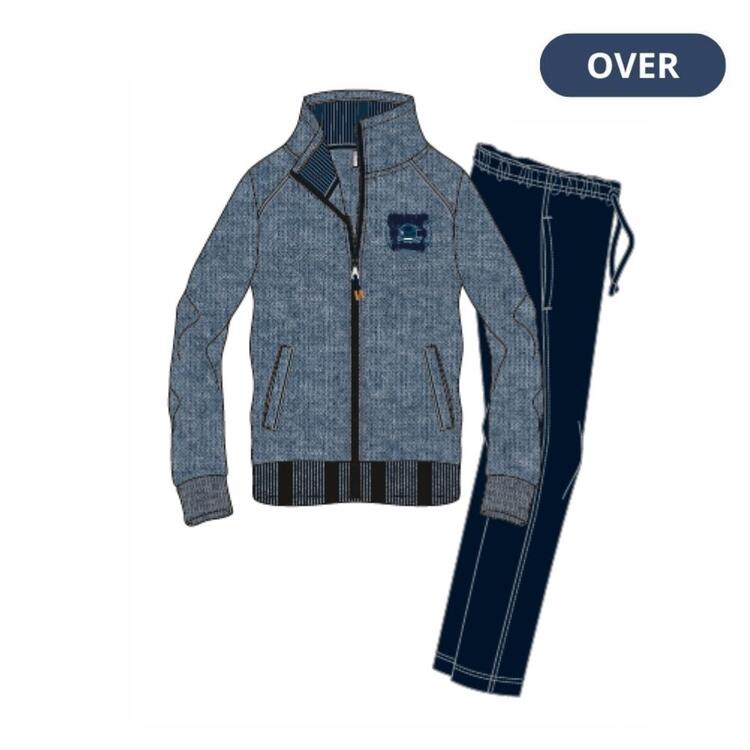 Tuta uomo over fullzip in felpa F.lli Campagnolo 8q78598 56-64 Fratelli Campagnolo
