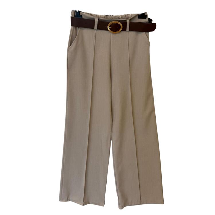 PANTALONES PALAZZO DE MUJER CON CINTURÓN FLORA 25893 FLORA