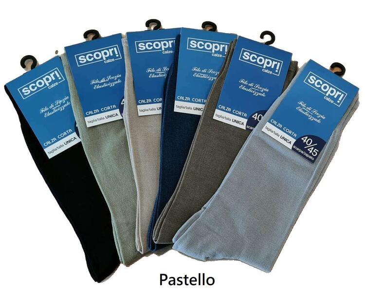 Calzino corto uomo in filo elasticizzato Scopri Foxi Scopri Calze