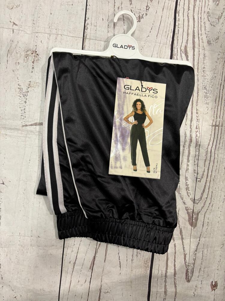 LEGGINGS DONNA EFFETTO RASO CON BANDE GLADYS PD1389 Gladys