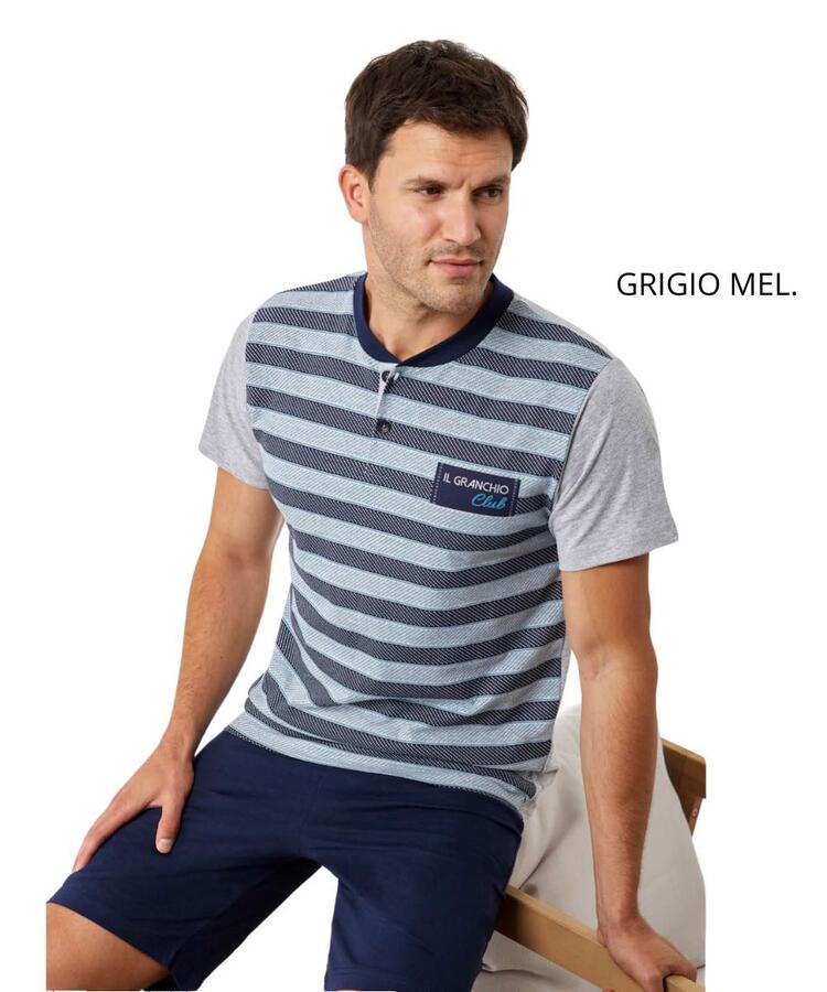 Il Granchio GP1156 Men's Short Cotton Jersey Pajamas Il Granchio