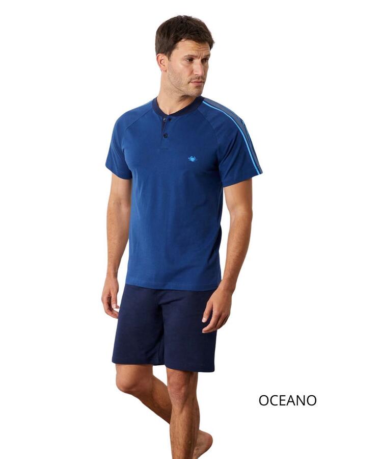 Pigiama uomo corto in jersey di cotone Il Granchio GP1157 Il Granchio