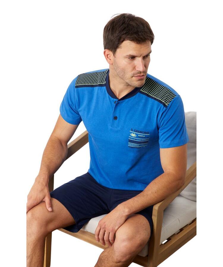 Pigiama uomo corto in jersey di cotone Il Granchio GP1158 Il Granchio