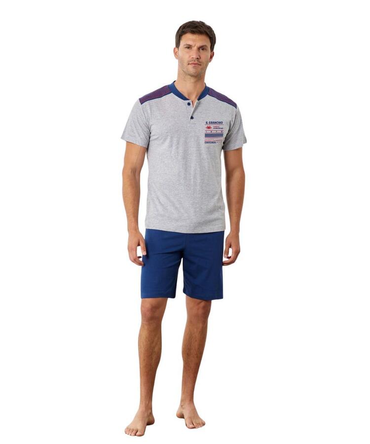 Pigiama uomo corto in jersey di cotone Il Granchio GP1158 Il Granchio