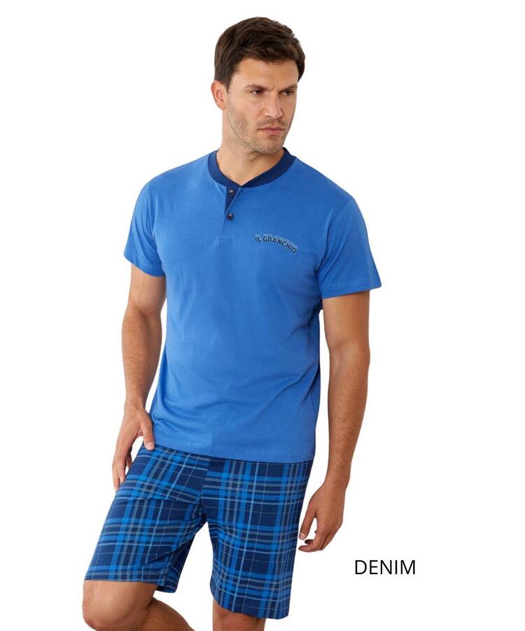 Pigiama uomo corto in jersey di cotone Il Granchio GP1159 Il Granchio