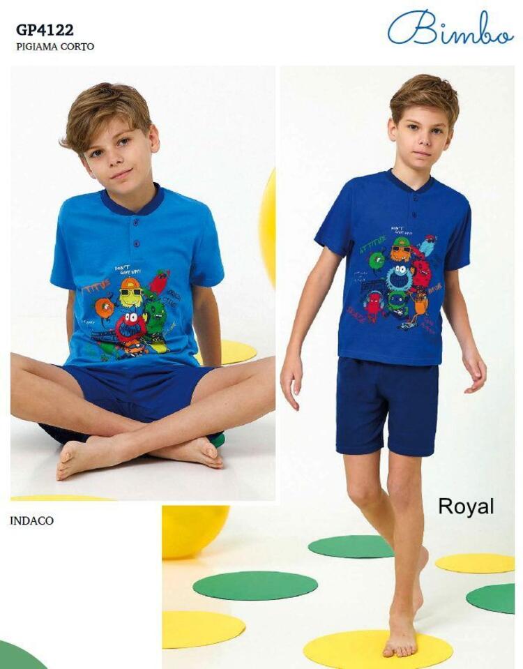 Children's short cotton jersey pyjamas Il Granchietto GP4122 IL GRANCHIETTO