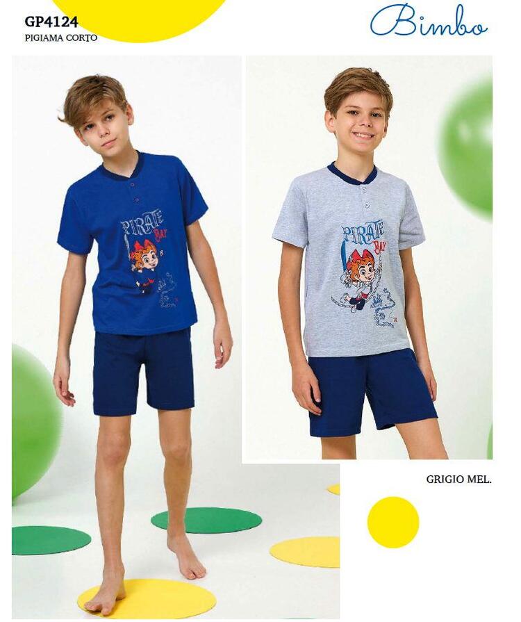 Children's short cotton jersey pyjamas Il Granchietto GP4124 IL GRANCHIETTO