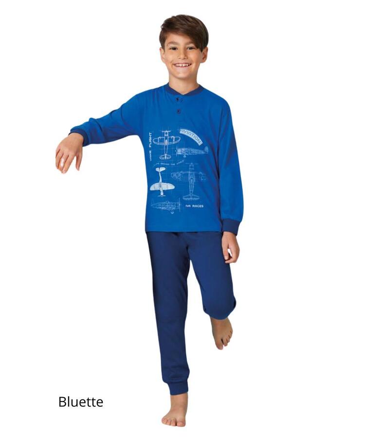 Pigiama da bambino in jersey di cotone Il Granchietto GP4146 Il Granchio