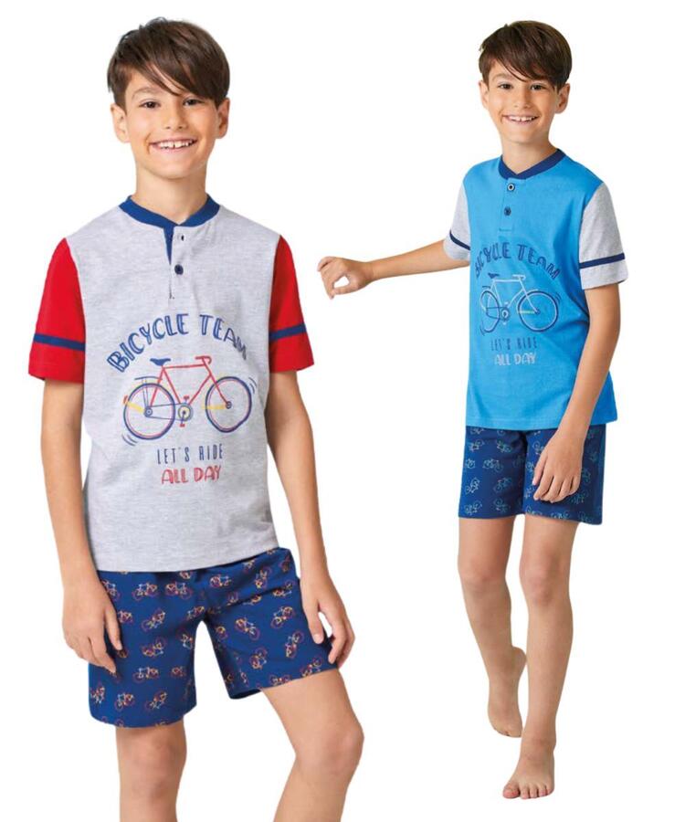 Pigiama corto da bambino in jersey di cotone Il Granchietto GP4148 Il Granchio