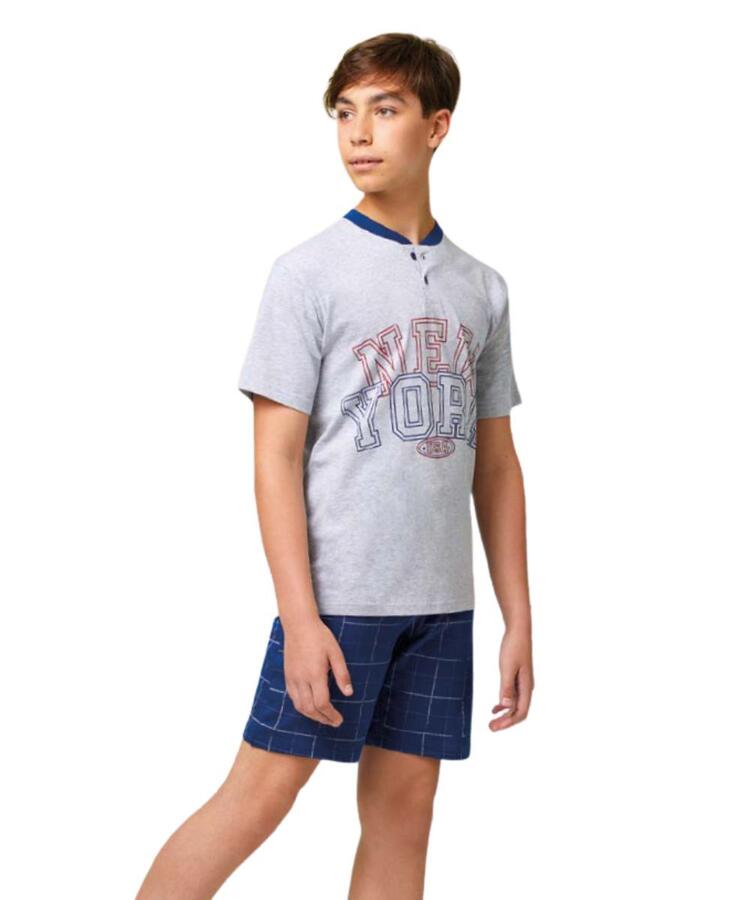 Pigiama corto da ragazzo in jersey di cotone Il Granchietto GP4156 Il Granchio