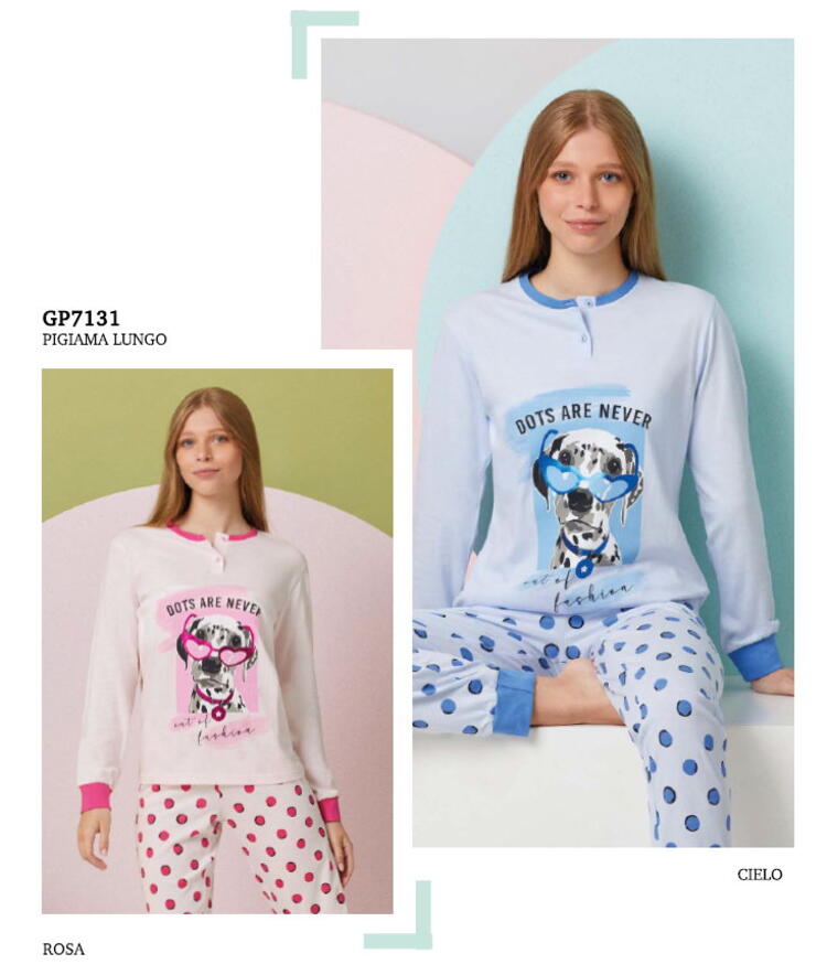 Pijama de algodón para niña The Little Crab GP7131 Il Granchio